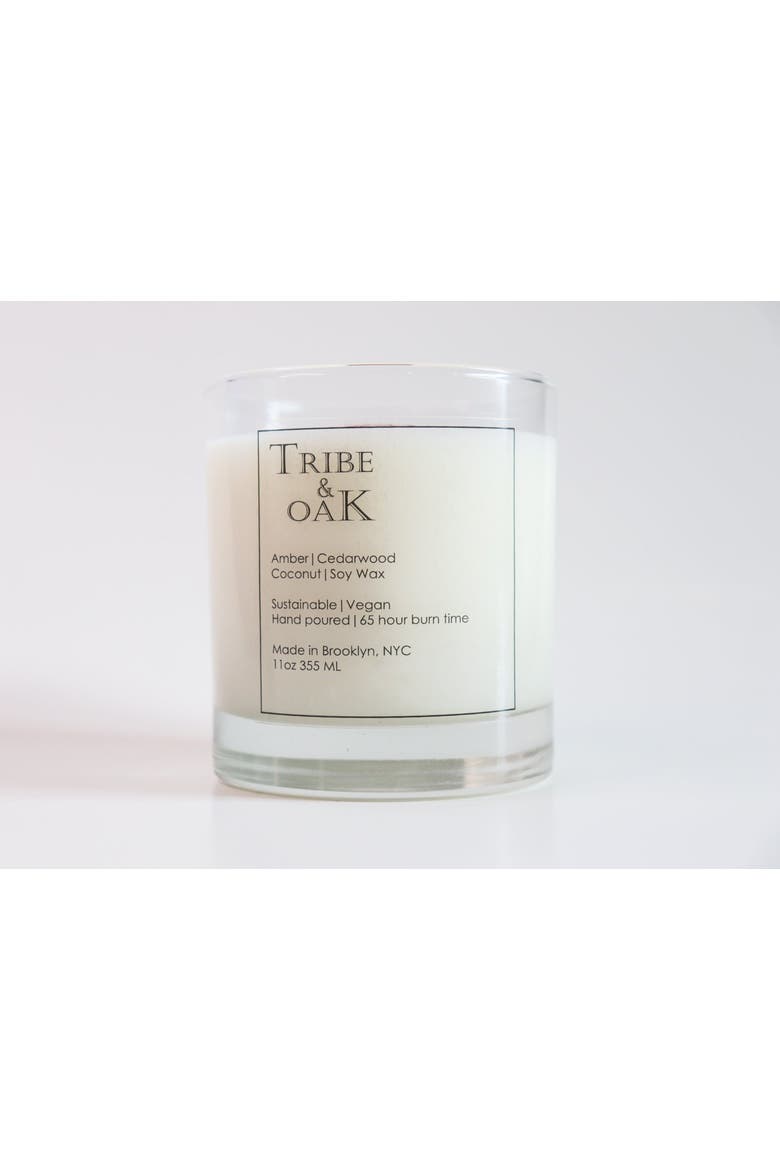 Amber Cedarwood Coconut Soy Candle, Main, color, No Color