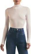 Favorite Daughter Long Sleeve Mock Neck Rib Top