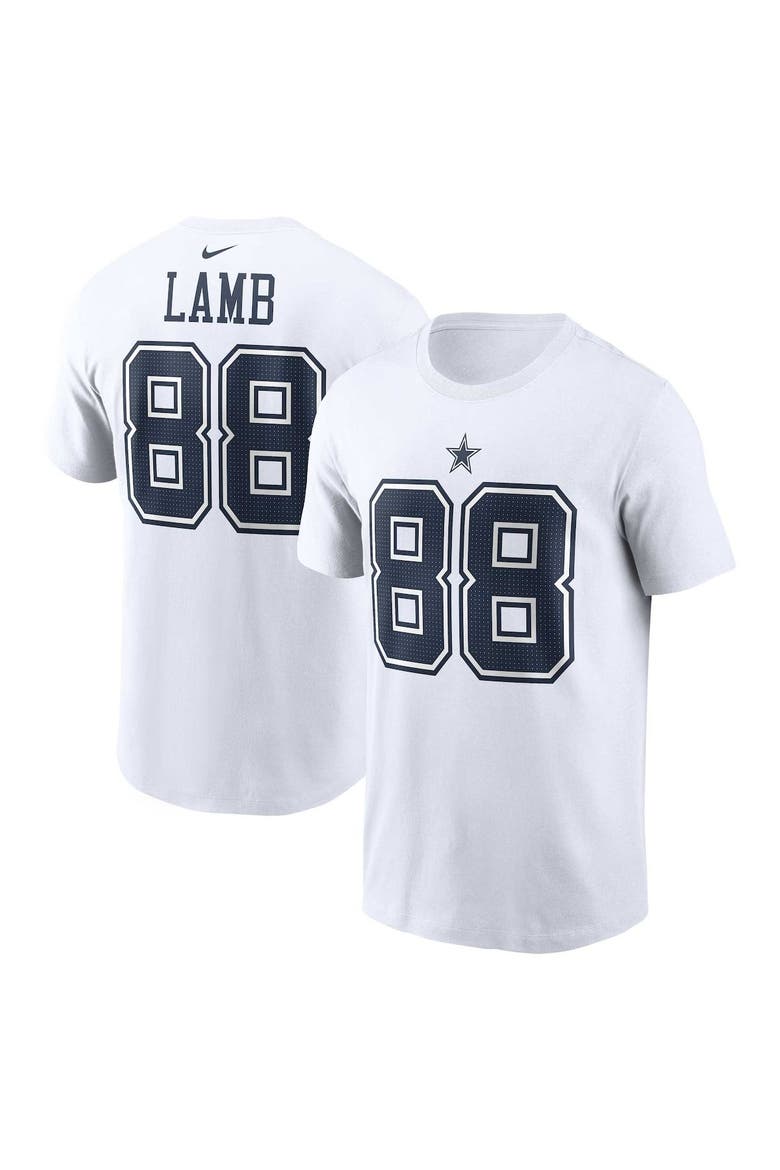 Men's Nike CeeDee Lamb  White Dallas Cowboys  Player Name & Number T-Shirt, Main, color, White