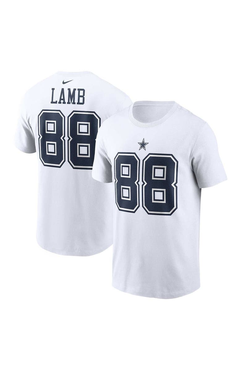 Nike Men's Nike CeeDee Lamb White Dallas Cowboys Player Name & Number T-Shirt, Main, color, White