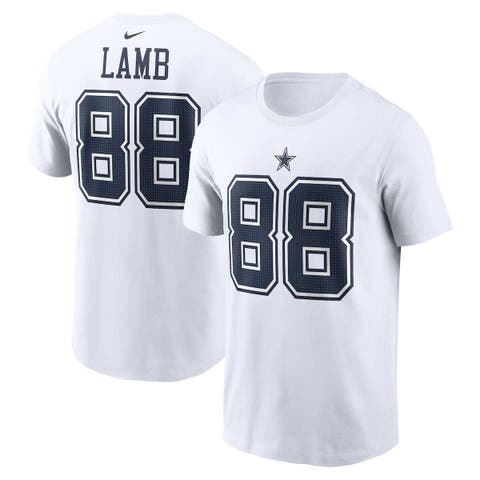 Men's Nike CeeDee Lamb  White Dallas Cowboys  Player Name & Number T-Shirt