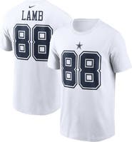 Nike Men's Nike CeeDee Lamb White Dallas Cowboys Player Name & Number T-Shirt