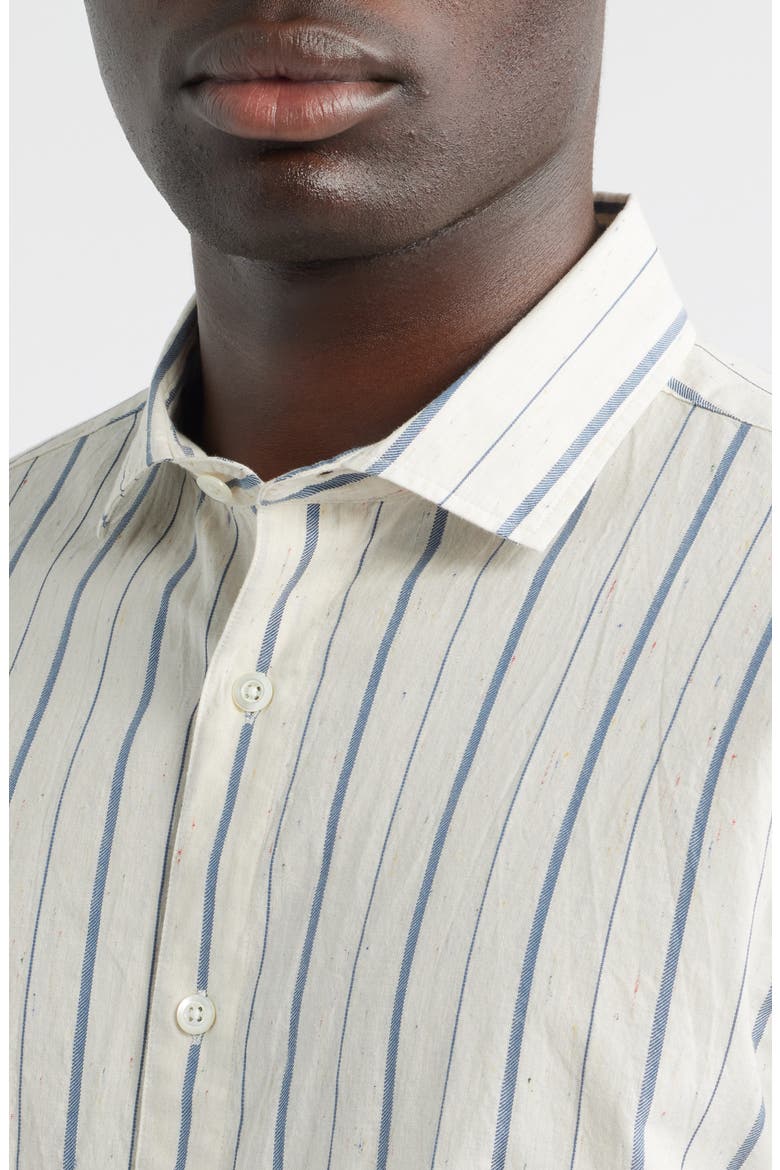 Donelson Short Sleeve Check Sport Shirt, Alternate, color, TINTED WHITE/ CARBON BLUE