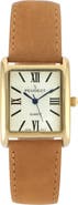 Peugeot Roma Tank Leather Strap Watch - 26x32MM