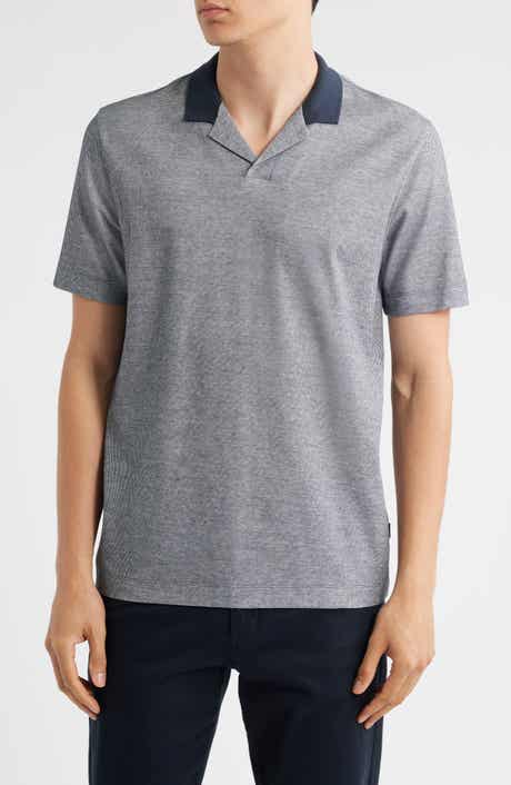 BOSS Pye Textured Johnny Collar Polo