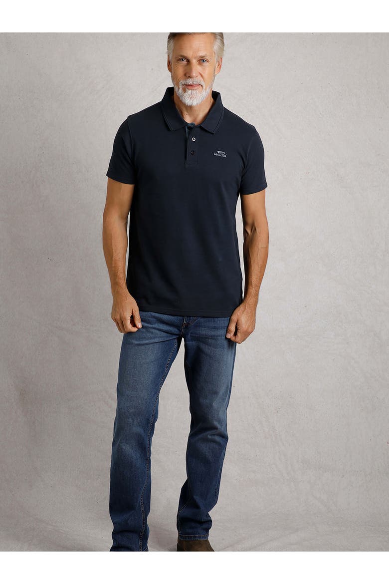 Miles Pique Polo, Alternate, color, Navy