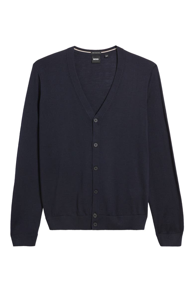 Mardon Virgin Wool Cardigan, Alternate, color, DARK BLUE