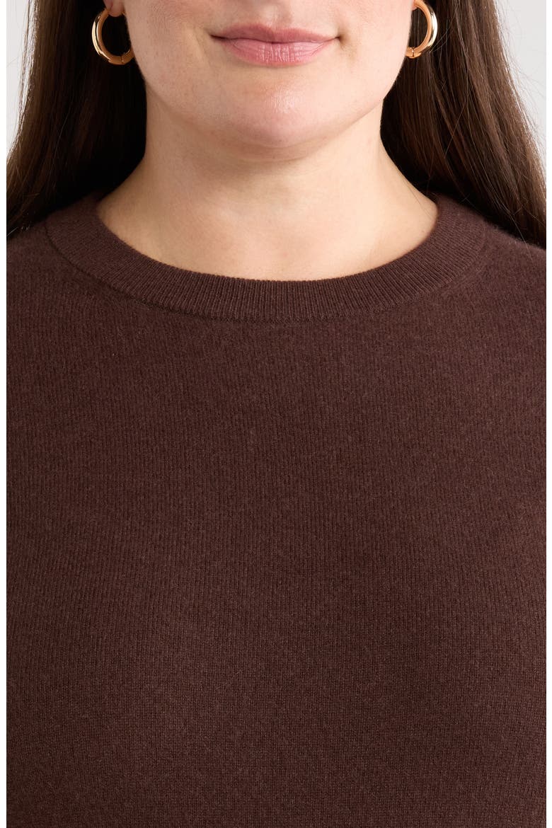 Cashmere Crewneck Sweater, Alternate, color, BROWN MOLE