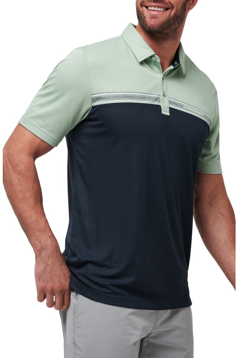 Rustic Route Colorblock Polo, Alternate, color, JADEITE