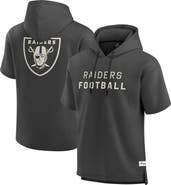 FANATICS Men's Fanatics Charcoal Las Vegas Raiders Elements Future Ground Lettering Short Sleeve Pullover Hoodie