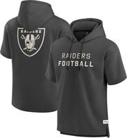 FANATICS Men's Fanatics Charcoal Las Vegas Raiders Elements Future Ground Lettering Short Sleeve Pullover Hoodie