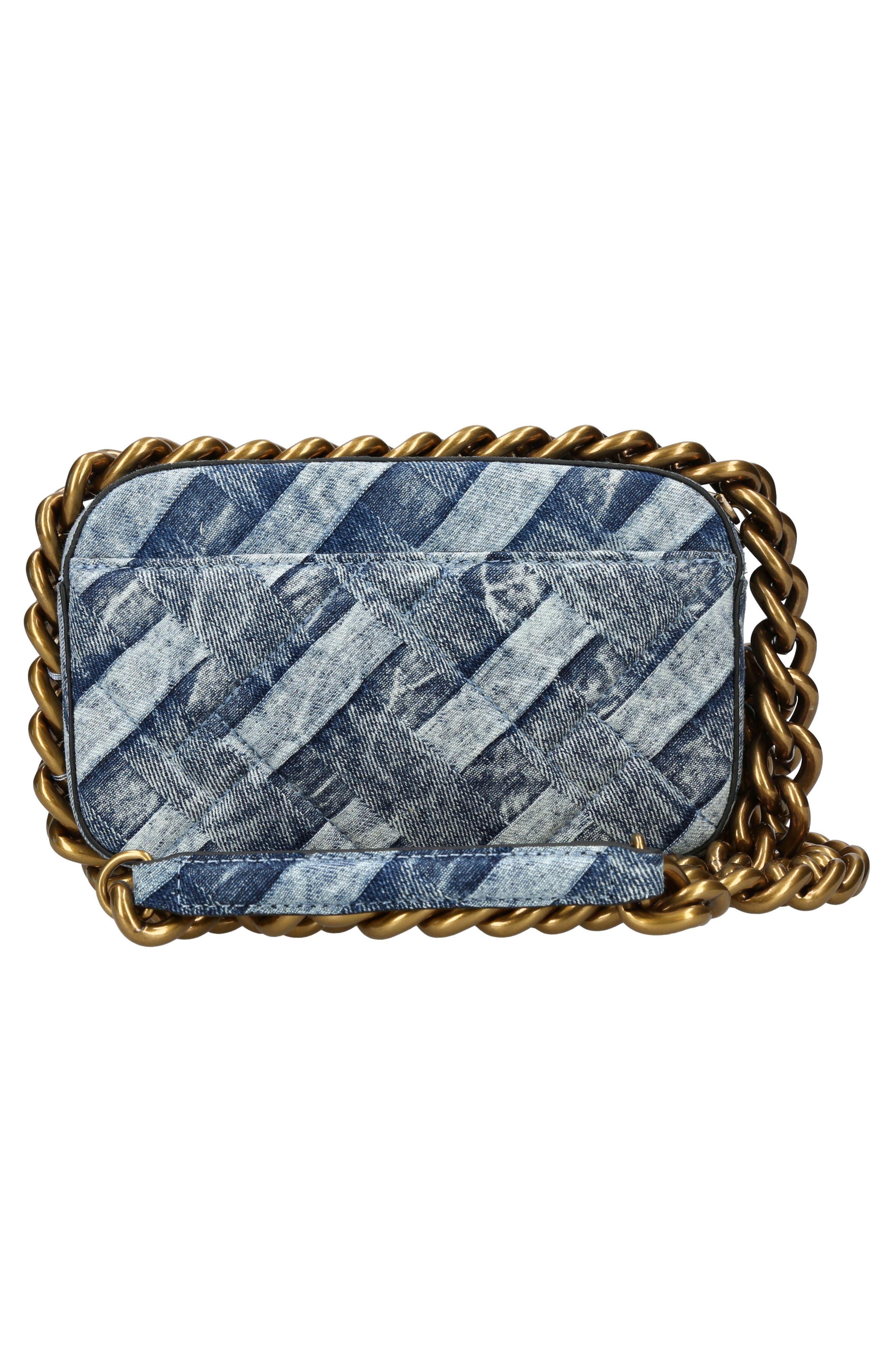 Kurt Geiger London Small Kensington Denim Camera Crossbody Bag, Alternate, color, 