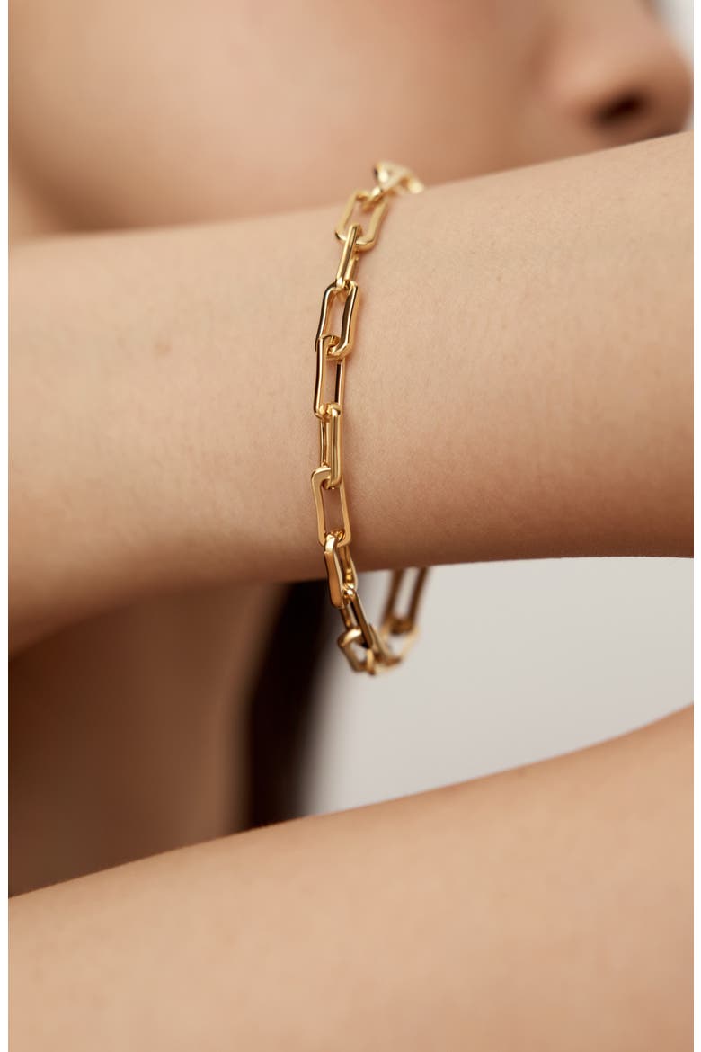 Alta Slim Chain Bracelet, Alternate, color, 18CT GOLD VERMEIL