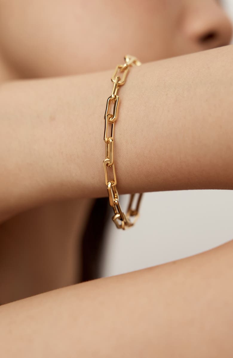 Monica Vinader Alta Slim Chain Bracelet, Alternate, color, 18Ct Gold Vermeil