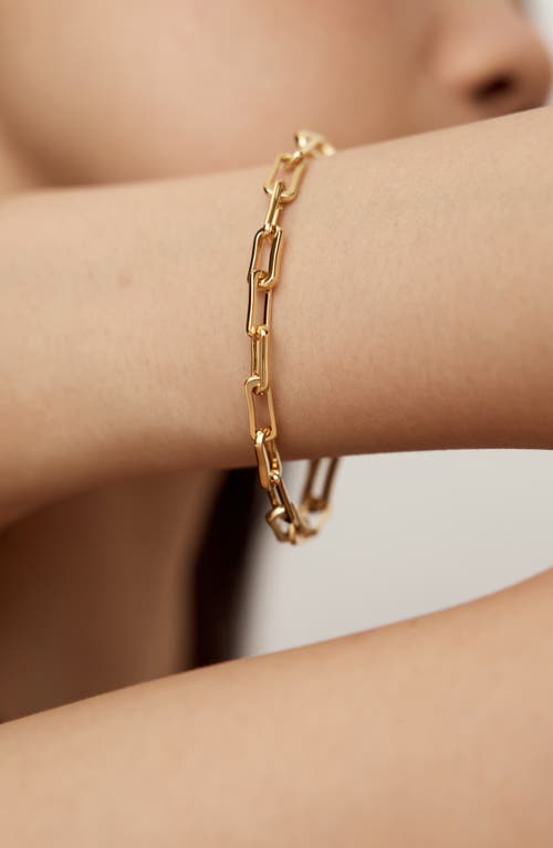 Monica Vinader Alta Slim Chain Bracelet In Gold