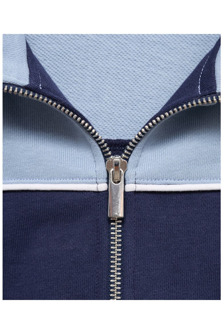 Two-Tone Zip Front Jacket, Alternate, color, BLUE
