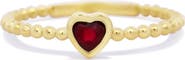 The Lovery Fine Jewelry Ruby Bezel Heart Ring