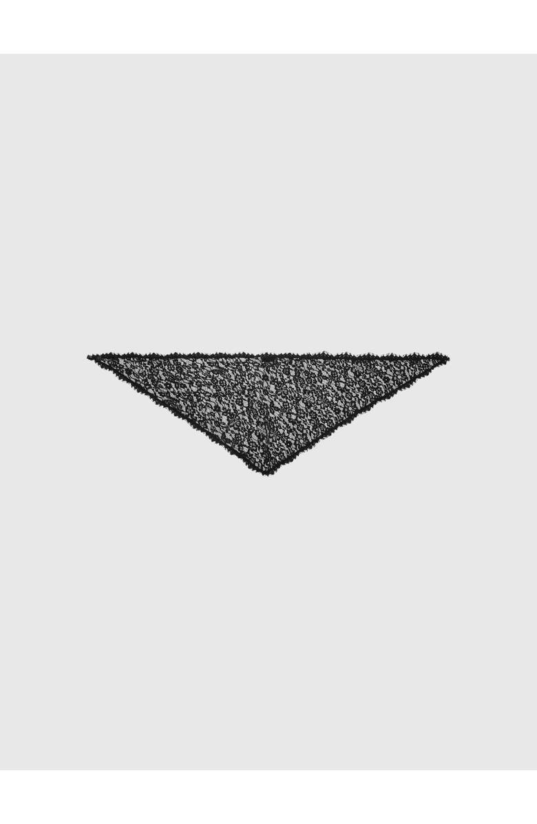 Manière De Voir Kadia Lace Head Scarf, Alternate, color, Black