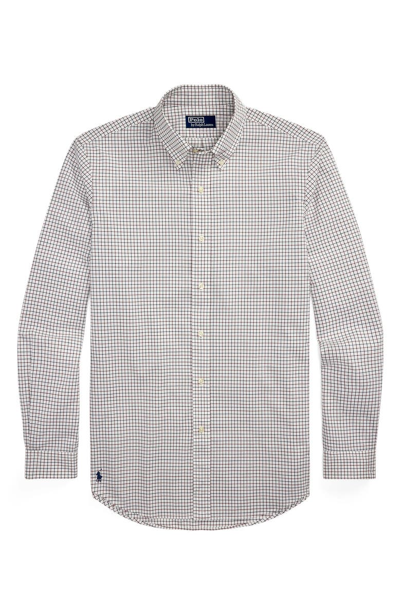 Polo Ralph Lauren Classic Fit Check Cotton Poplin Button-Down Shirt, Alternate, color, 6974B Cream Wine Multi