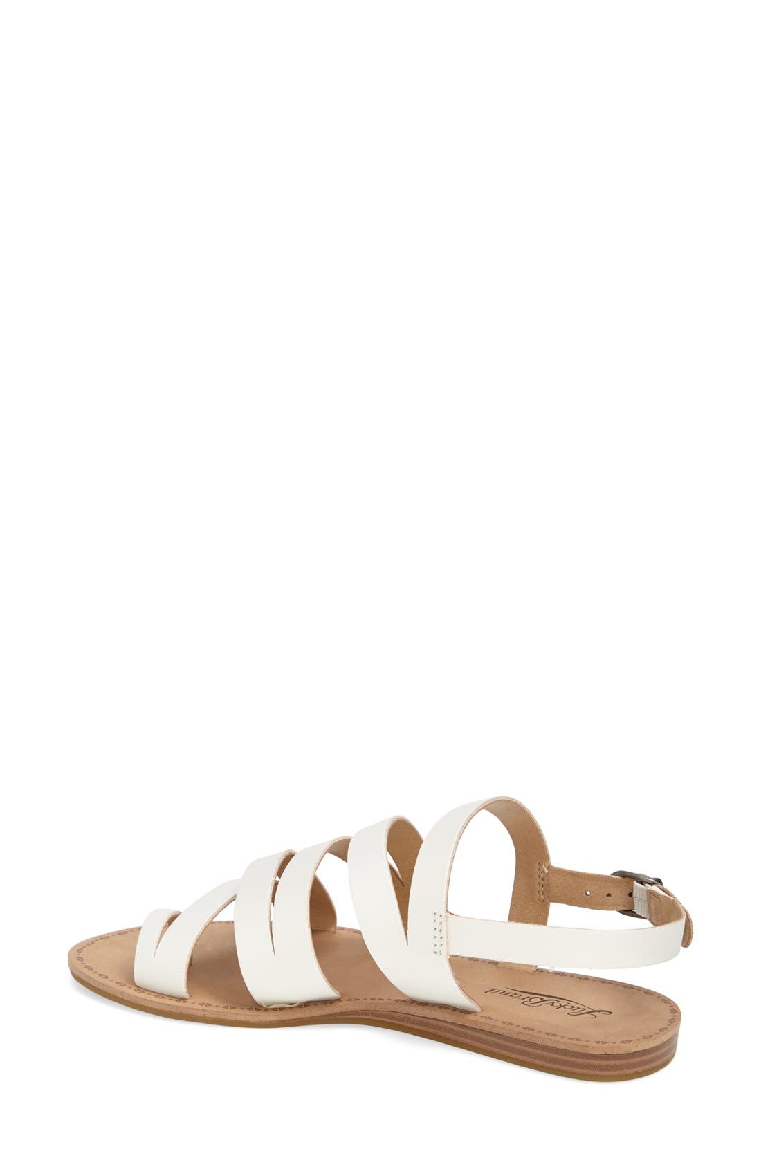 'Fairwayy' Leather Slingback Sandal, Alternate, color, WHITE