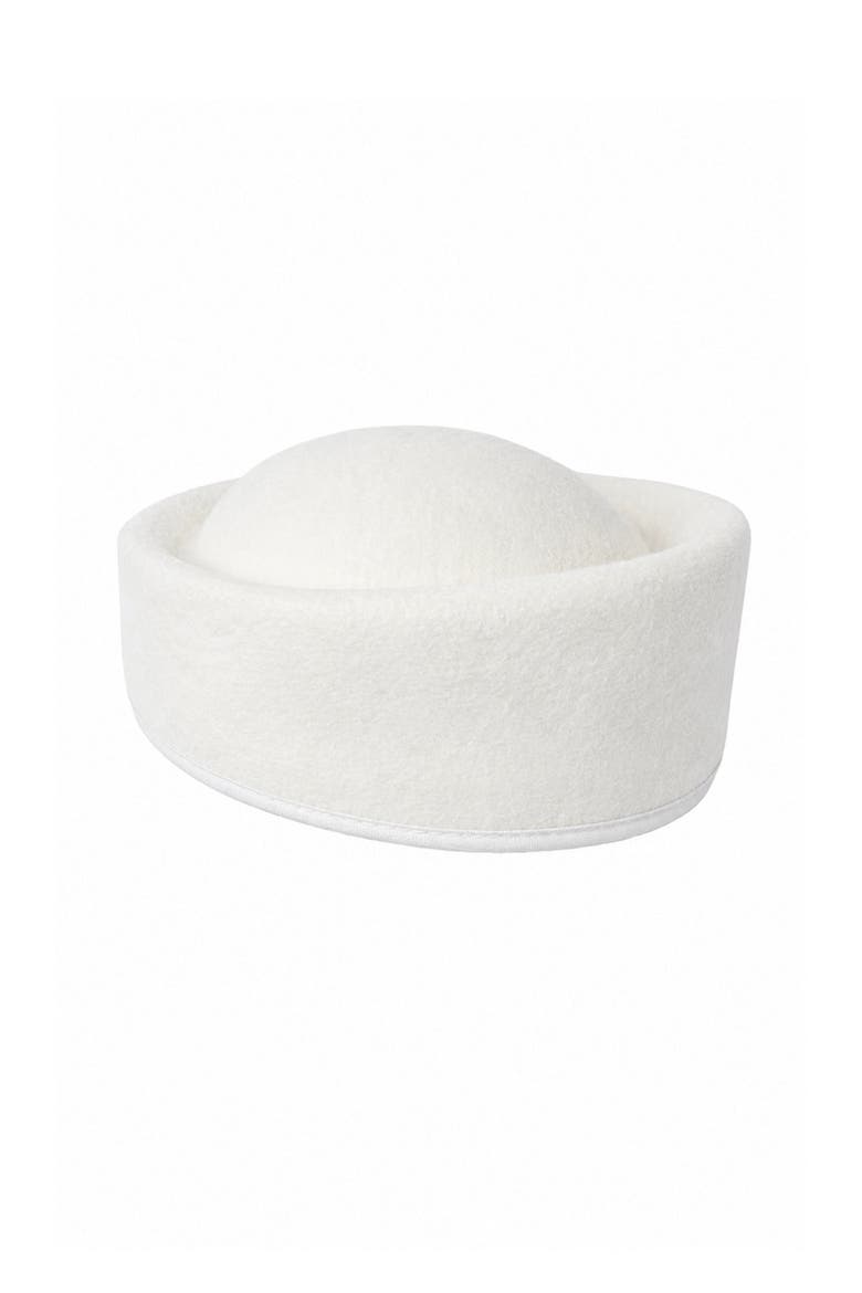 Kahon Pillbox Fascinator Hat, Main, color, White
