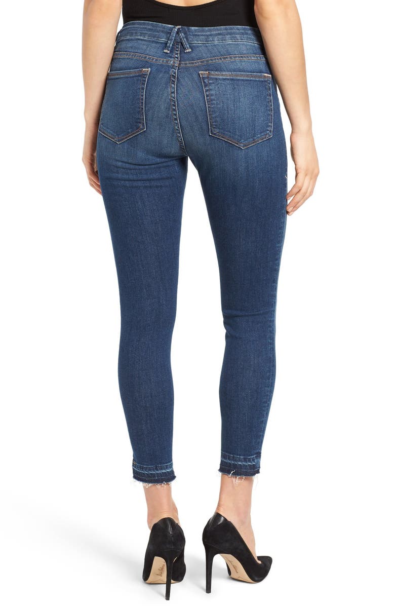 Good American Good Legs High Rise Crop Released Hem Skinny Jeans, Alternate, color,