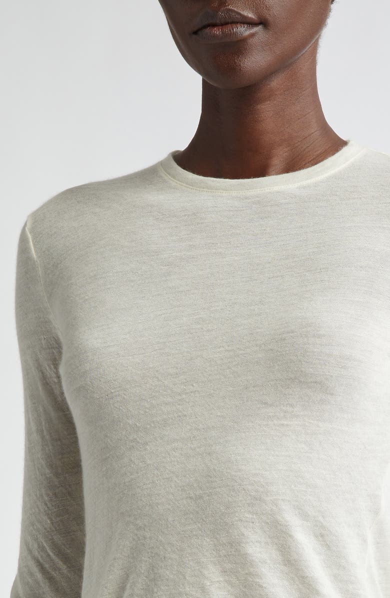 The Row Iverness Semisheer Cashmere Jersey Top, Alternate, color, 