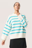 Soaked in Luxury Ravalina Stripes Casual Fit Pullover