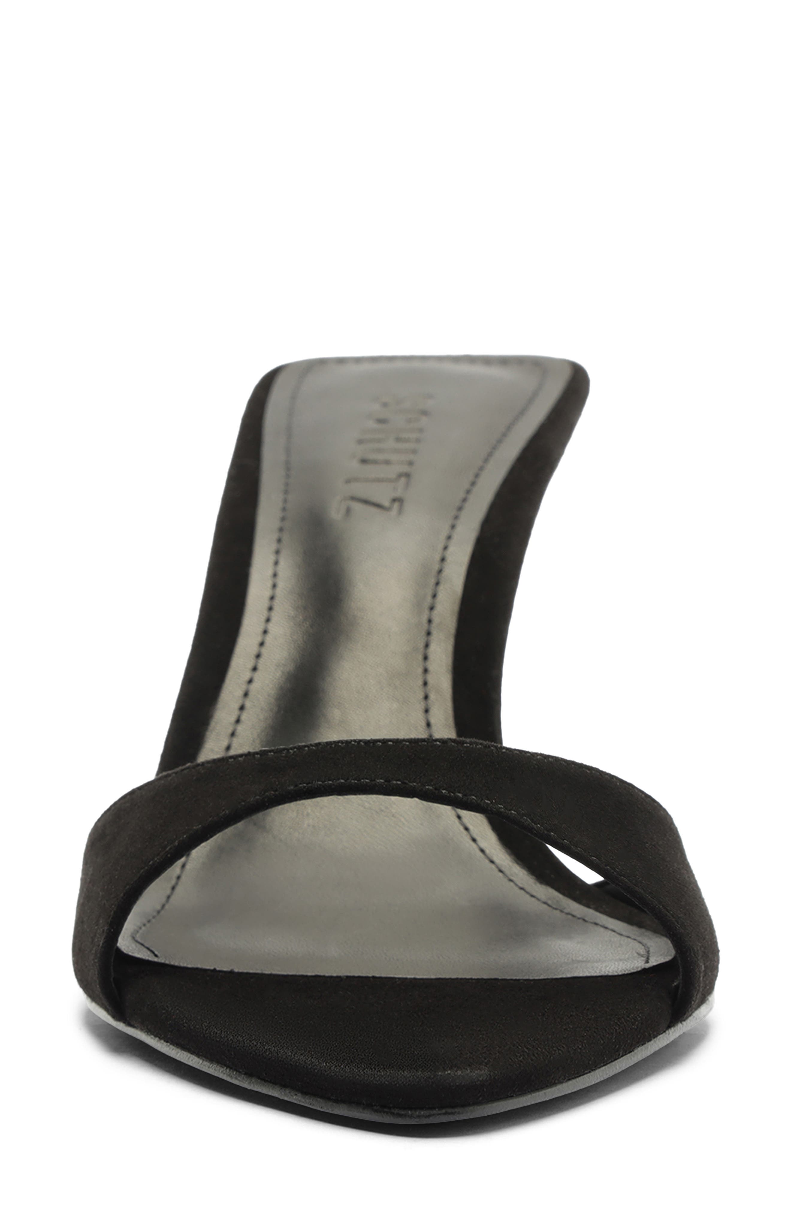 Elodie Pointed Toe Sandal, Alternate, color, BLACK SUEDE