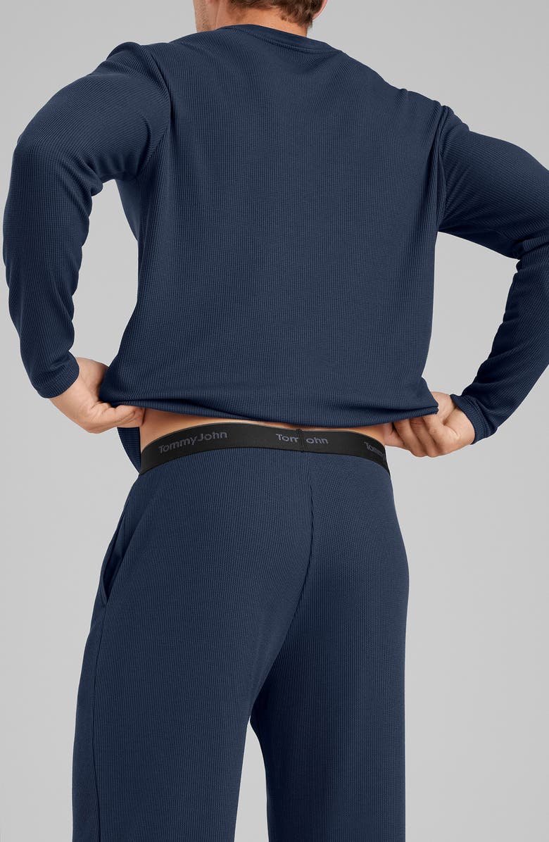 Tommy John Waffle Knit Pajama Top, Alternate, color, Dress Blues