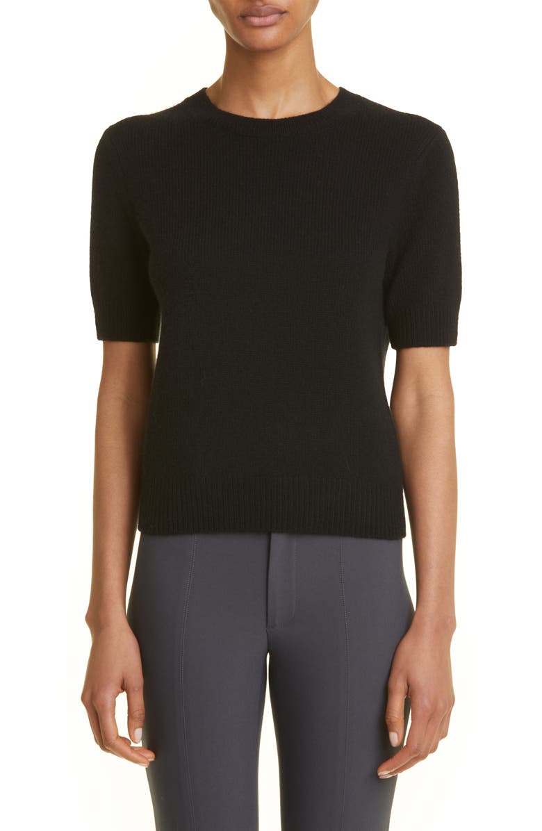Vince Short Sleeve Wool & Cashmere Sweater, Main, color,