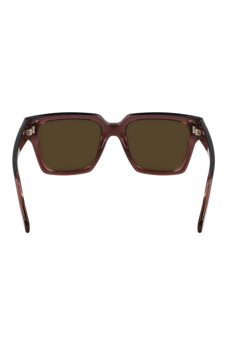 Gancini 54mm Rectangular Sunglasses, Alternate, color, TRANSPAREN MAUVE