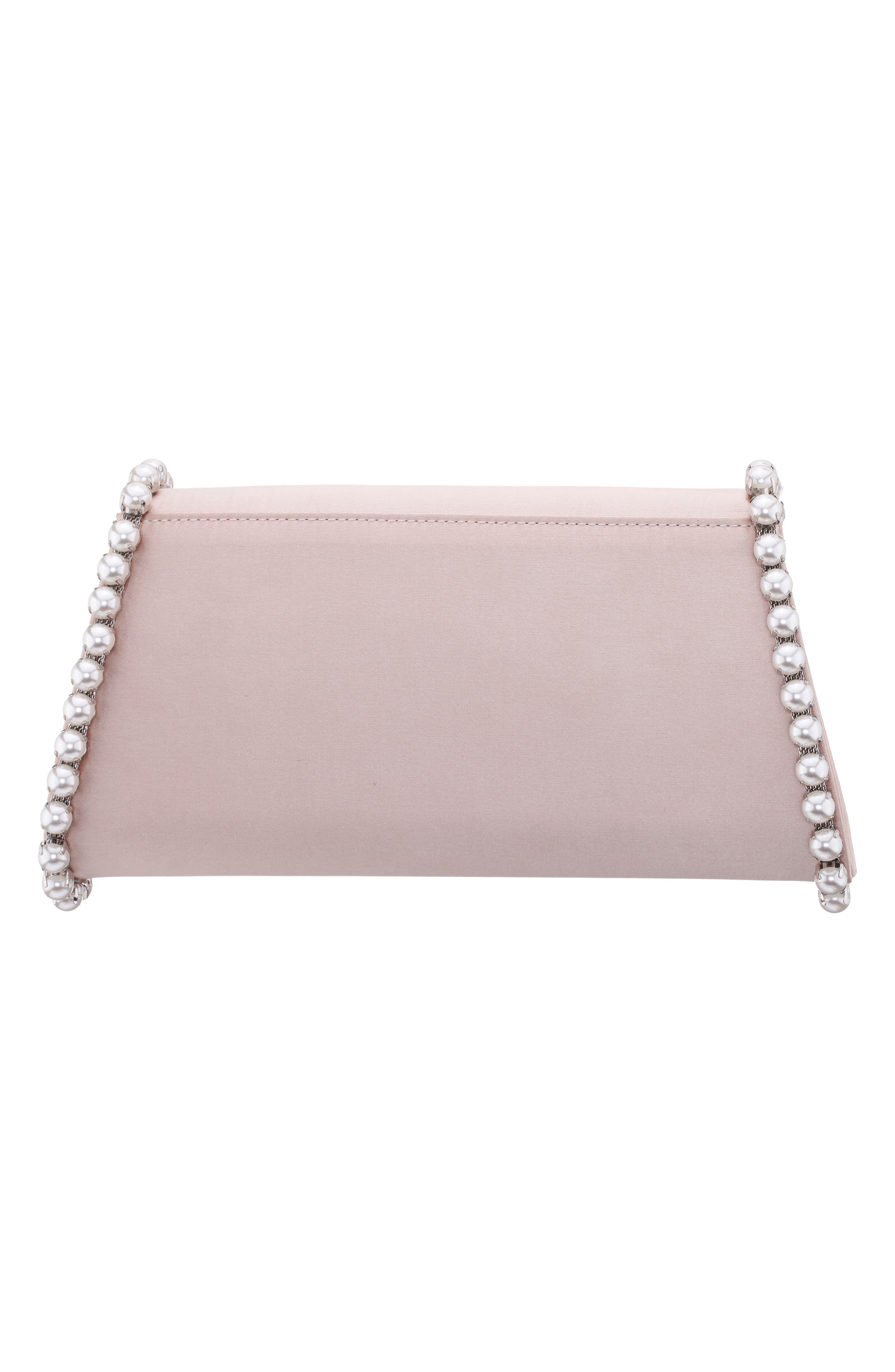 Nina Trysta Clutch, Alternate, color, Pearl Rose