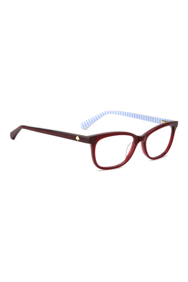 bronwen 52mm rectangular optical glasses, Alternate, color, BURGUNDY STRIPED MULTICOLOR