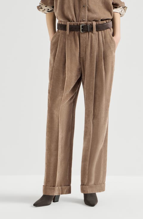 Fluid corduroy trousers