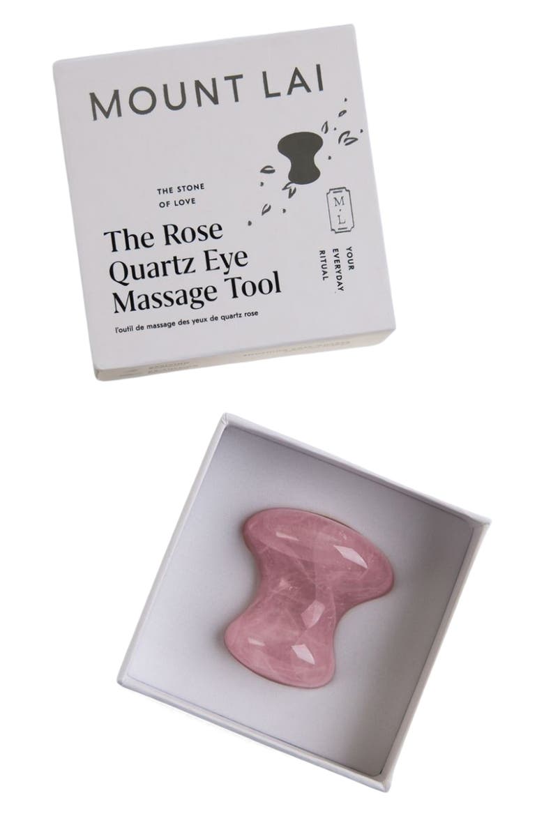 Rose Quartz Eye Massage Tool, Alternate, color, ROSE QUARTZ