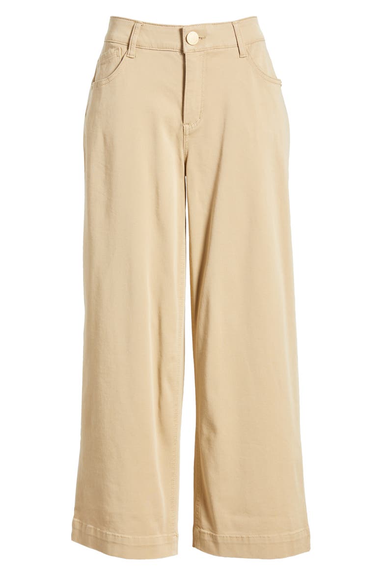 Sam High Waist Ankle Wide Leg Twill Pants, Alternate, color, VINTAGE WALNUT
