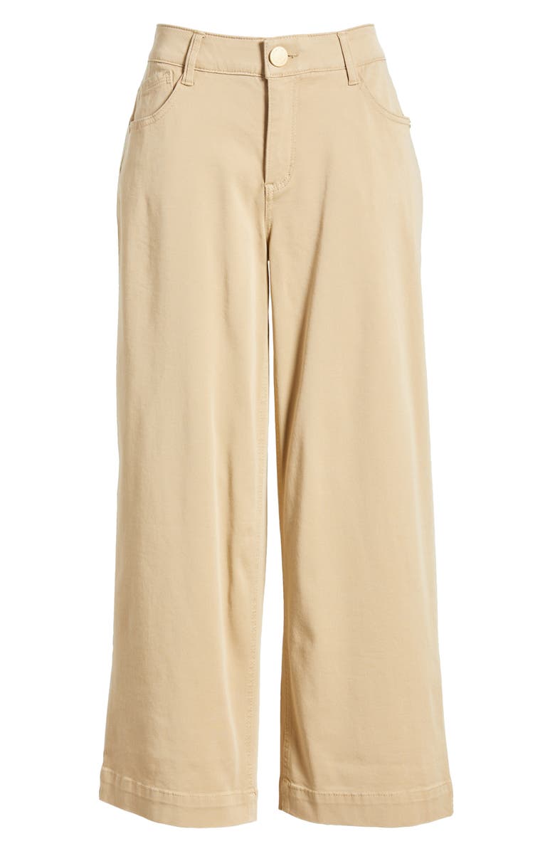 Wit & Wisdom Sam High Waist Ankle Wide Leg Twill Pants, Alternate, color, Vintage Walnut