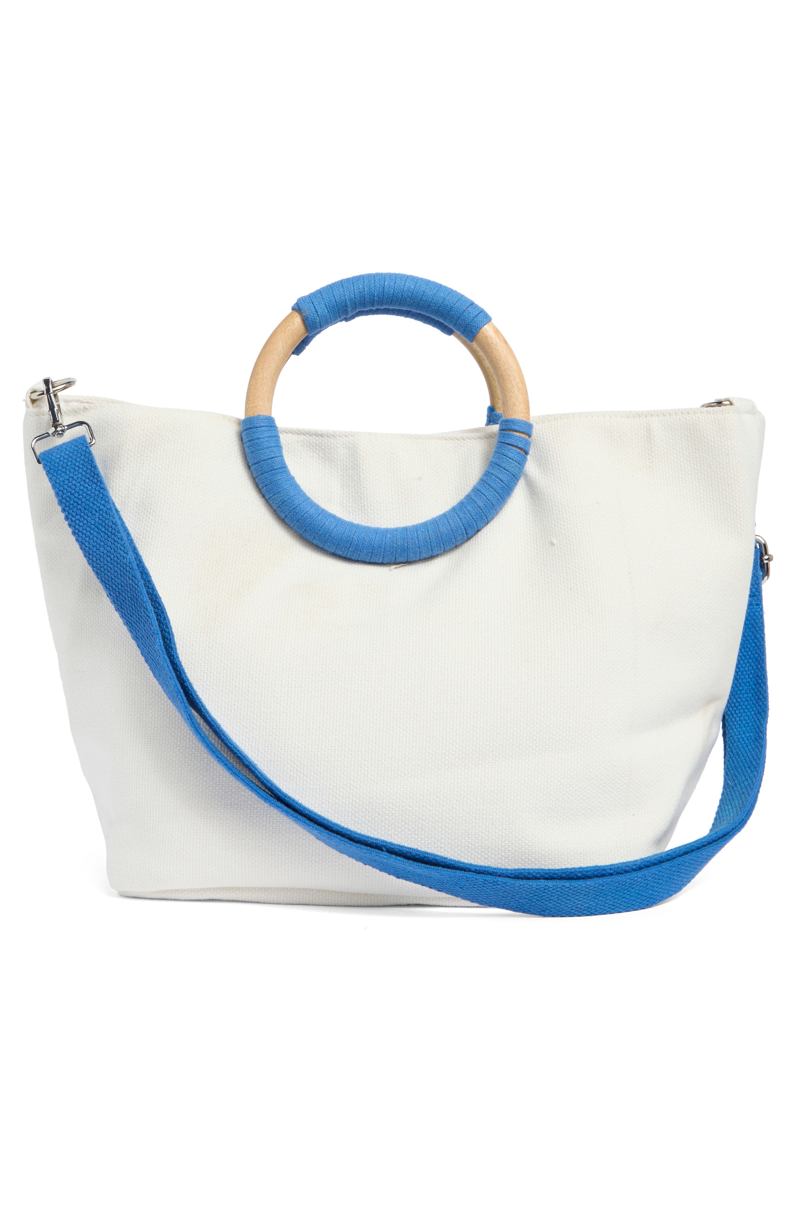 Beaded East/West Tote Bag, Alternate, color, BLUE