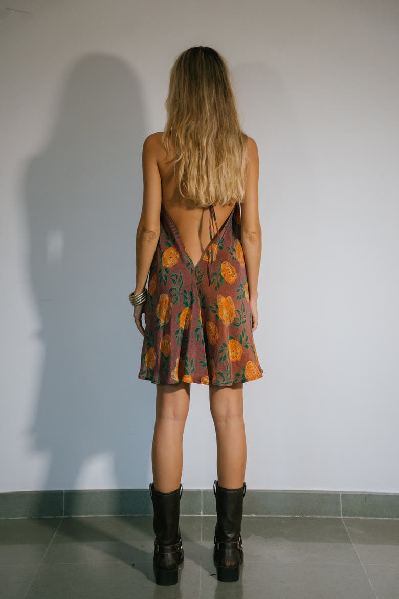 The Party Dress Swirl, Alternate, color, Purple Floral