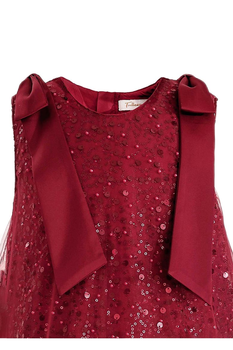 Sequin Feather Dress, Alternate, color, Red