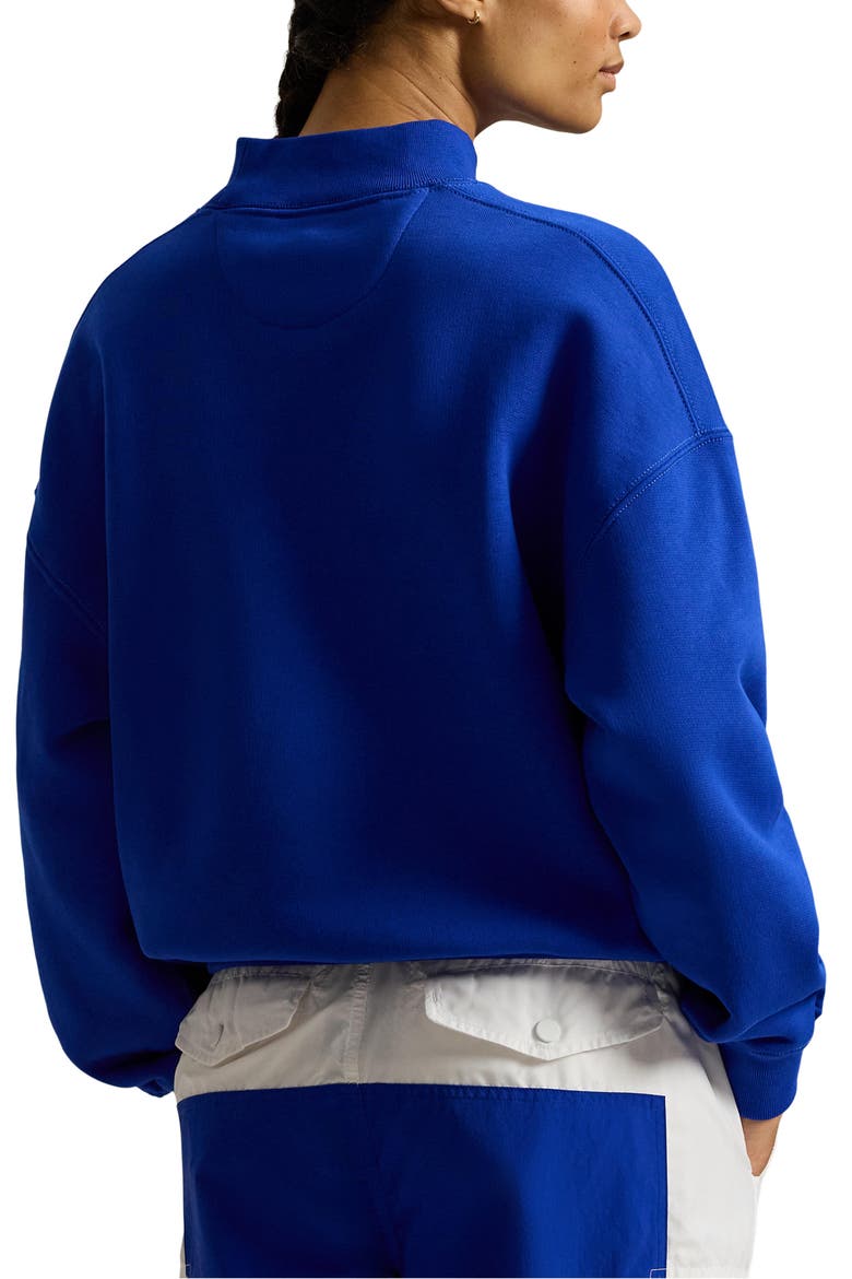Team USA Fleece Mock Neck Sweatshirt, Alternate, color, SAPPHIRE STAR