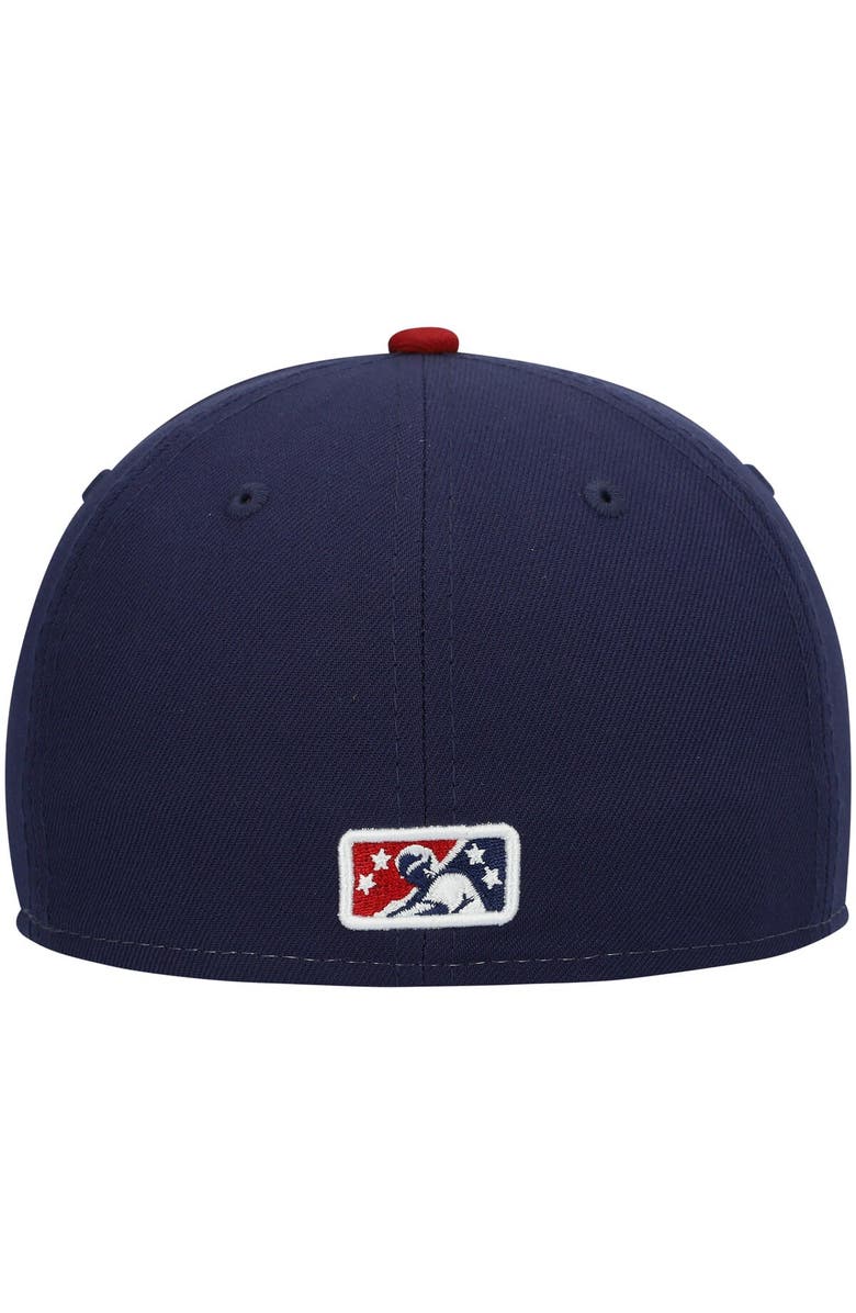 New Era Men's New Era White/Navy Round Rock Express Authentic Collection Team Alternate 59FIFTY Fitted Hat, Alternate, color, White