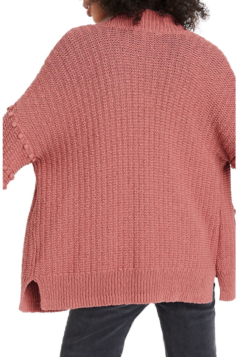 Bobble Cardigan Sweater, Alternate, color, VINTAGE QUARTZ