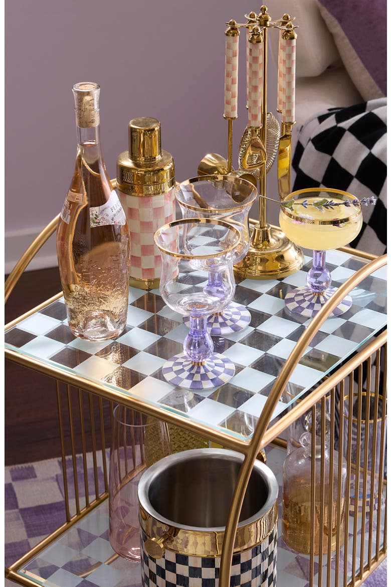 Violet Check Wine Glass, Alternate, color, VIOLET