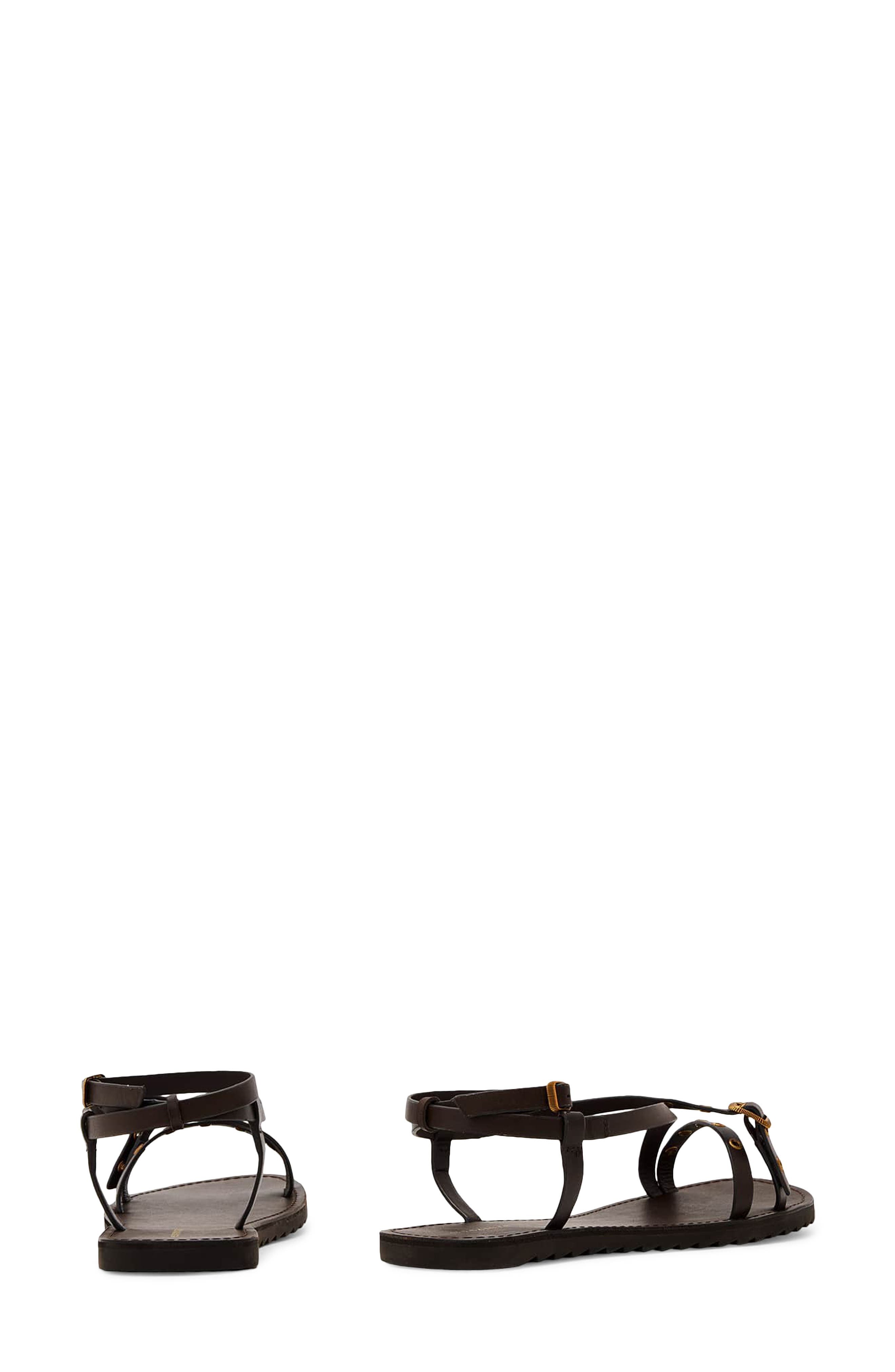 Tyla Eyelet Ankle Strap Sandal, Alternate, color, DARK BROWN