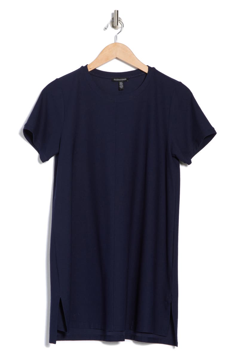 Eileen Fisher Crewneck Tunic Top, Alternate, color, Midnt