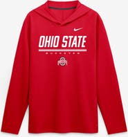 Nike Men's Nike Scarlet Ohio State Buckeyes 2026 Sideline Lightweight Long Sleeve Hooded Dri-FIT Top