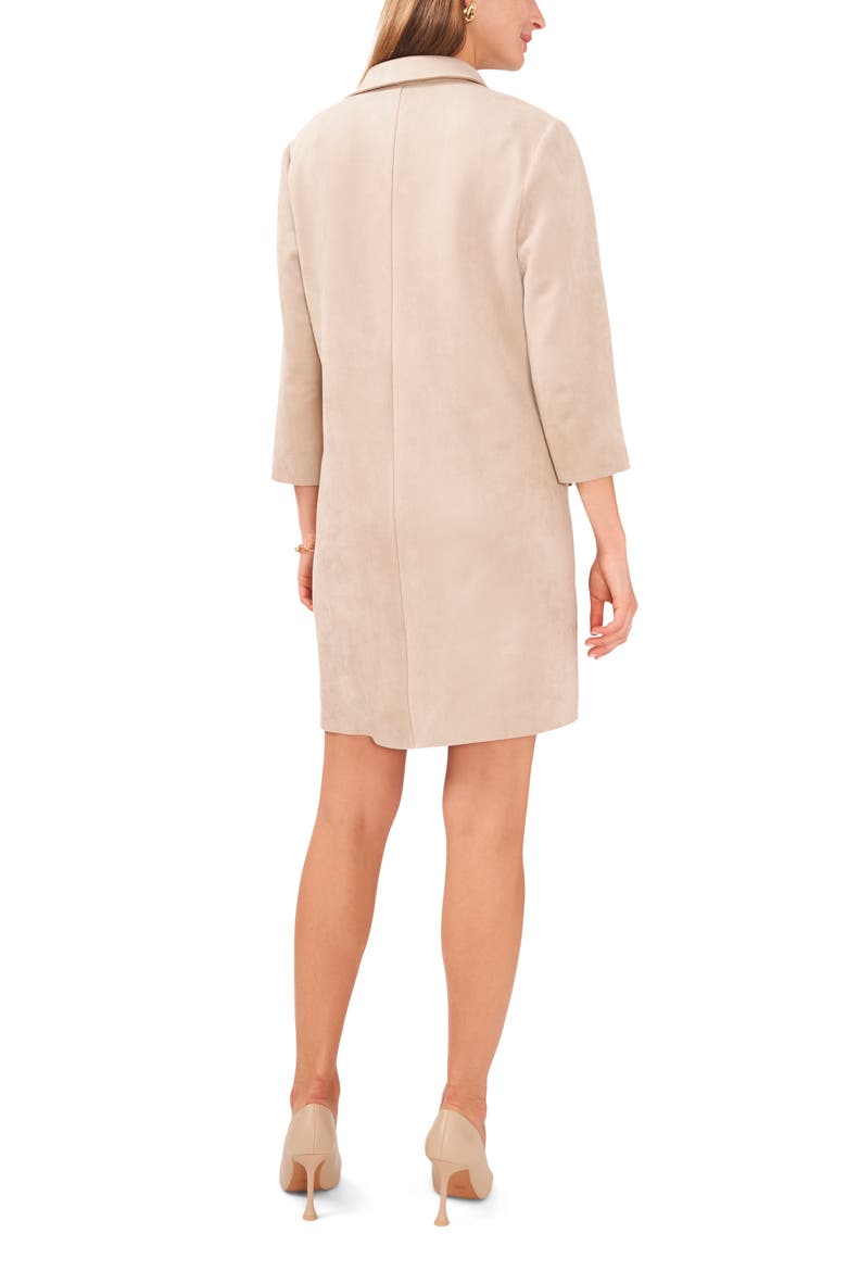Grommet Pocket Faux Suede Dress, Alternate, color, TAN 252