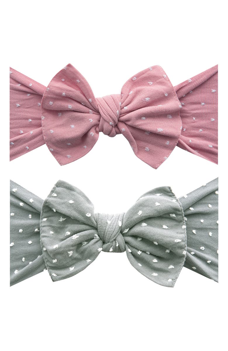 Baby Bling 2-Pack Bow Head Wraps, Main, color,